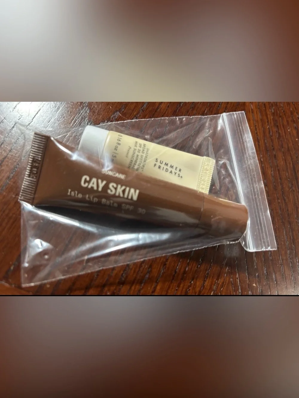 New Summer Fridays SPF 30 Mineral milk sample & Cayskin Isle lip balm SPF 30